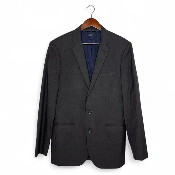 J. Crew Loro Piana Wool Ludlow Jacket Blazer Suit Dark Gray Grey 40L 40 Long
